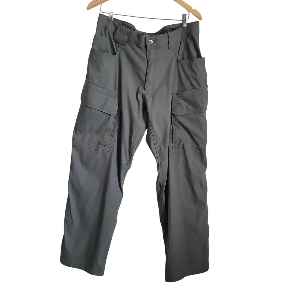 Duluth Trading Co Mens Dry on the Fly Relaxed Fit Cargo Pants Gray 34x30 Stretch - Picture 14 of 14